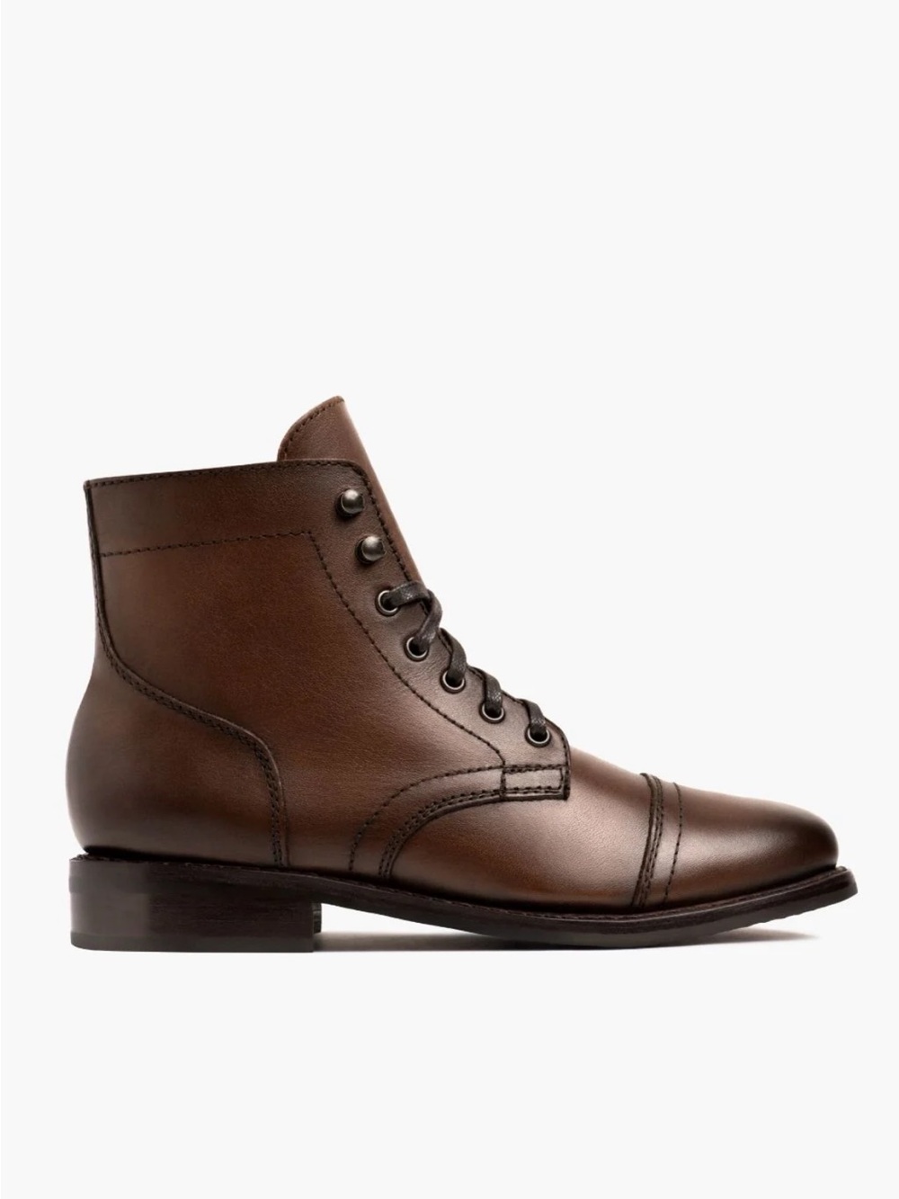 Thursday Boot Company Women's Brown Leather Lace-Up Ankle Boots